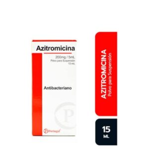 Azitromicina 200mg/5ml Jarabe 15ml - Paquete x6und (B)