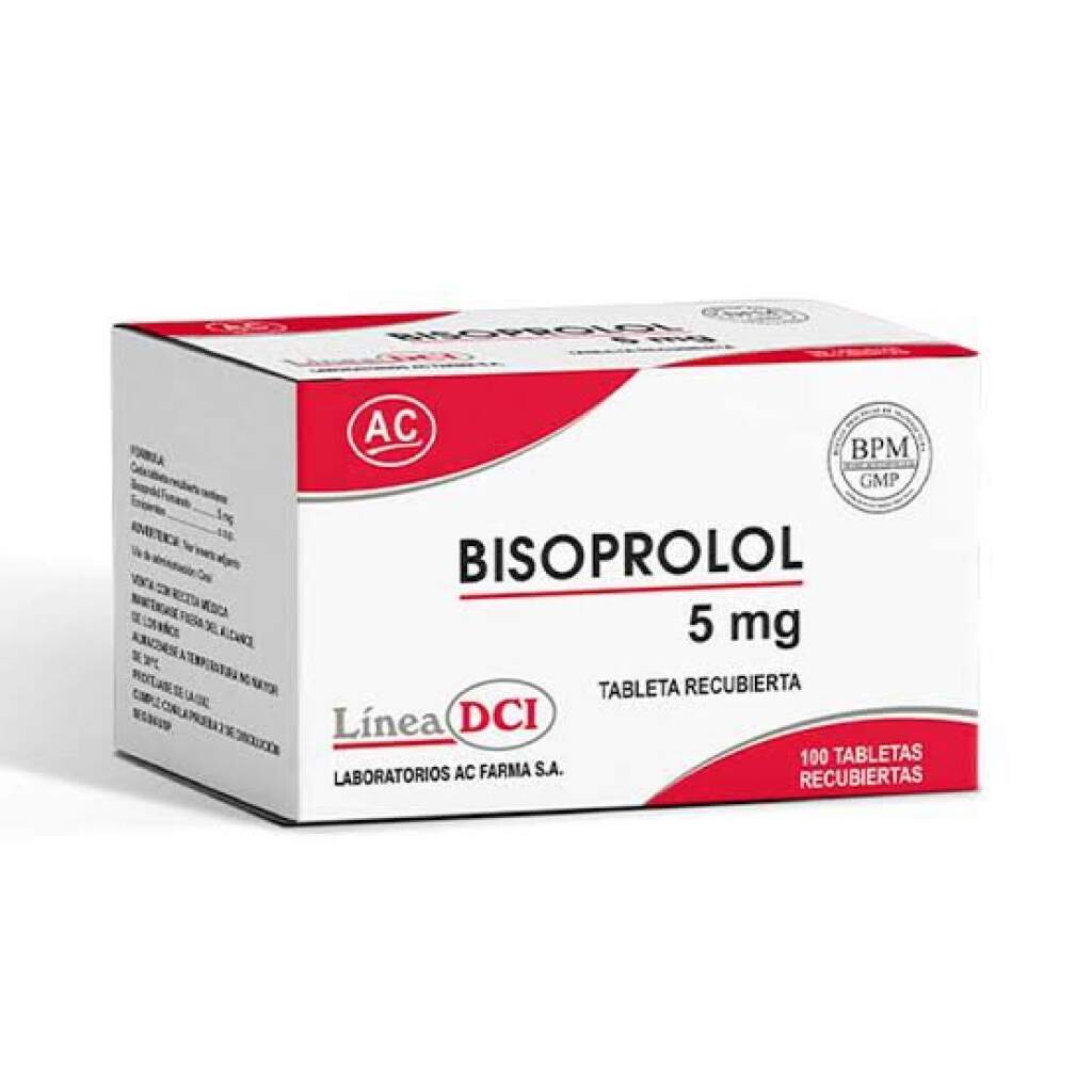 Bisoprolol 5 Mg Tabletas Caja X100