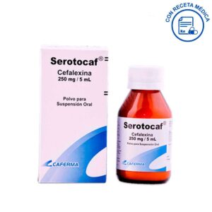 Serotocaf 250mg/5ml (Cefalexina) Jarabe - Frasco 60ml