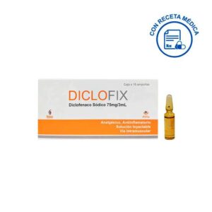Diclofix (Diclofenaco) 75mg/3ml Amp Dany - Caja x10amp
