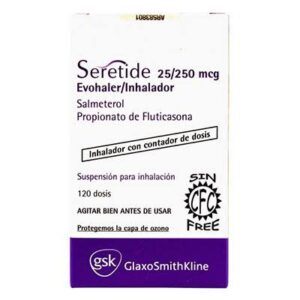Seretide 25mg/250mcg/Dss Inhalador x120Dosis