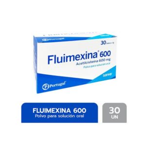Fluimexina 600mg (Acetilcisteina) Polvo para Solución Oral - Caja x30un(B)