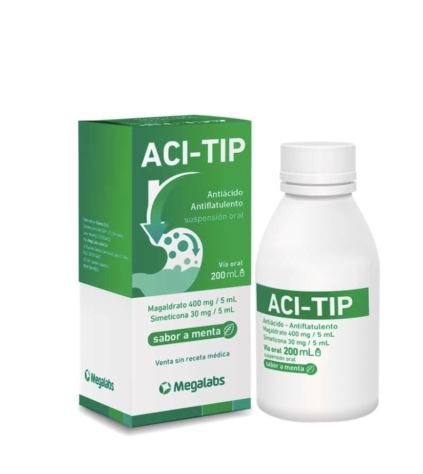 Aci Tip (Magaldrato 800Mg-10Ml Y Simeticona 60Mg-10Ml) Jarabe - Frasco 200ml