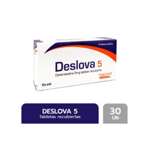 Deslova 5mg (Desloratadina) Tab - Caja x30und (B)