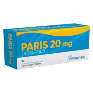 Paris 20mg x 4 unidades Tadalafilo