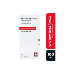 Bactrim Balsámico (Sulfametoxazol + trimetropina + Sulfoguayacolato) Suspensión Oral - Frasco 100ml (B)