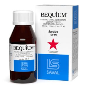 Bequium (Codeina + Pseudofedrina + Clorfenamina) Jarabe - Frasco 120ml(B)