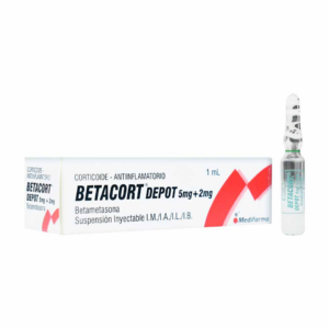 Betacort Depot (Dipropionato de betametasona + Fosfato disodico) solución inyectable - Caja x1un(B)