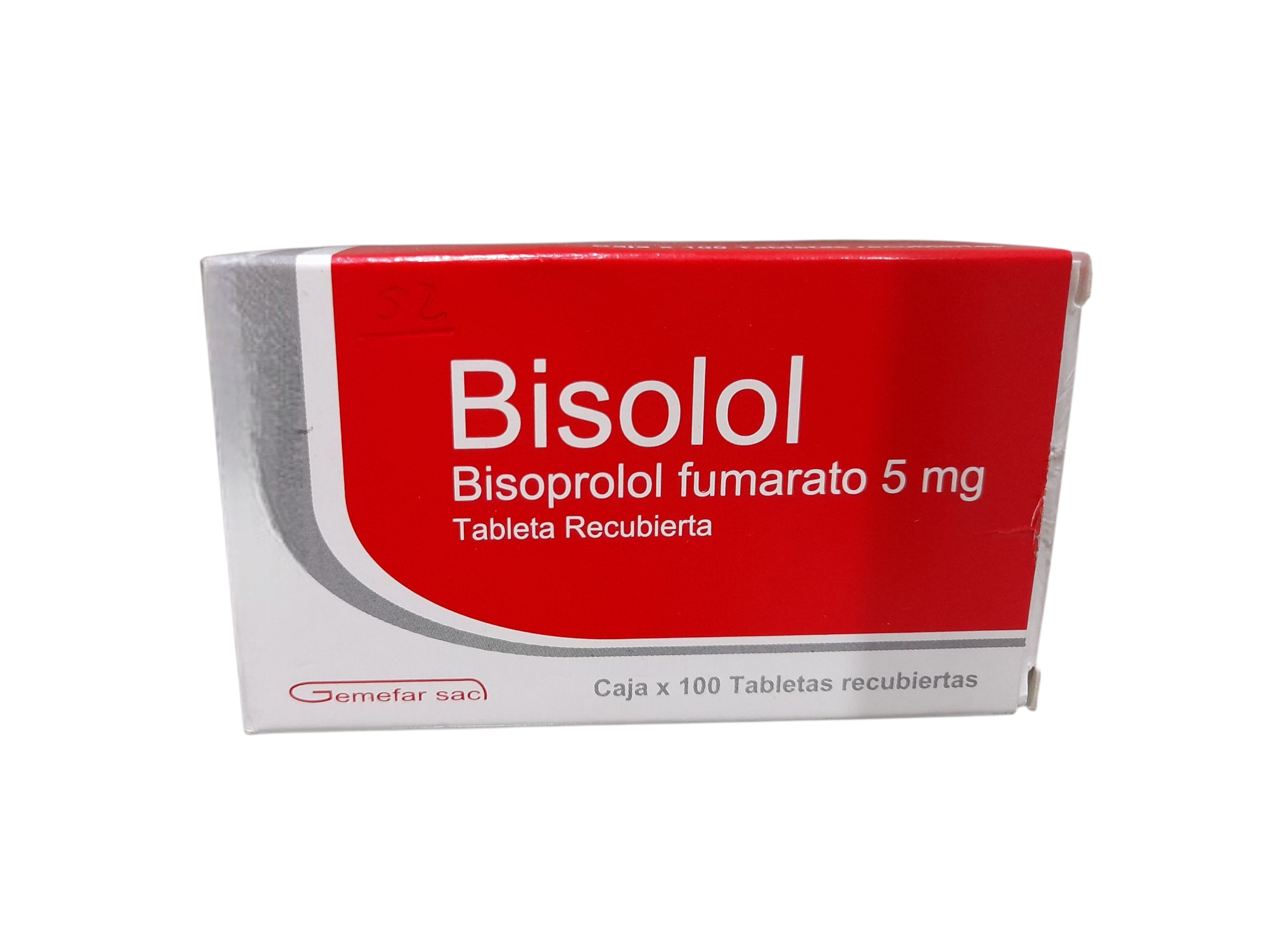 Bisolol (Bisoprolol 5mg) Tab - Caja x100un (B)