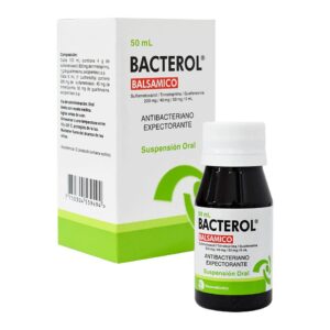 Bacterol Balsámico (Sulfametoxazol + trimetoprima + Guaifenesina) Jarabe - Frasco 50ml (B)