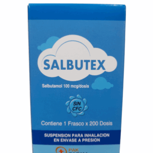 Salbutex 100mcg/Dosis (Salbutamol) Inh - Frasco x200 Dosis (B)