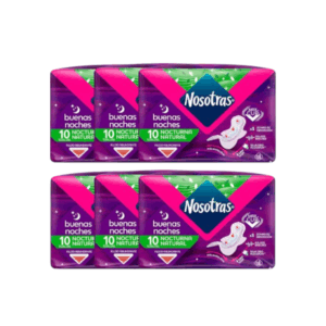 Nosotras Natural Buenas noches - Pack x6 Paquetes (10un c/u) (B)
