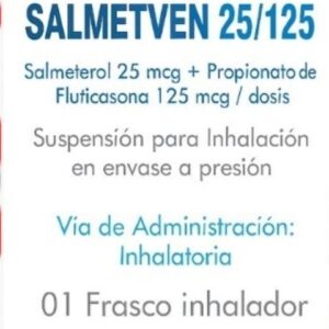 Salmeterol + fluticasona 25/125
(Salmetven) inhalador 120 dosis