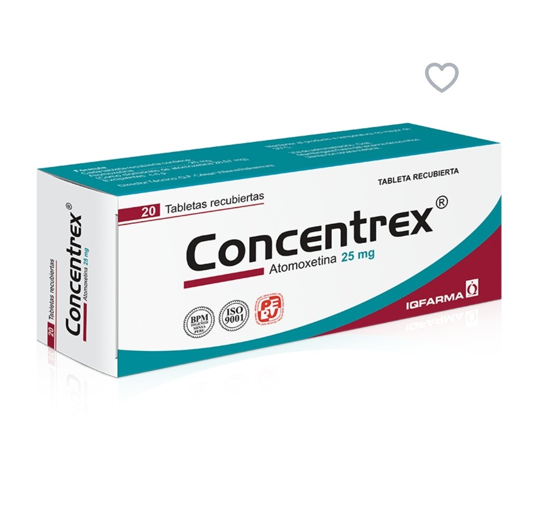 Atomoxetina 25mg ( Concentrex) caja x 20 unid.