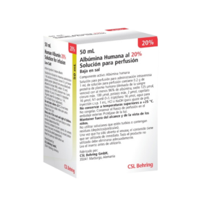 Albumina Humana al 20% Sol P/ Perf x 50mL