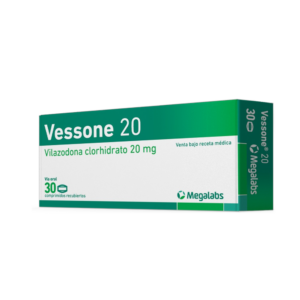Vessone 20 vilazodona 20mg  x 30 tab  48horas.