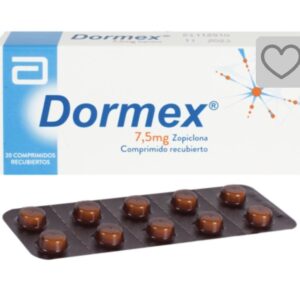 Dormex (zopiclona) 7.5mg Cja 20 Comp Rec.
