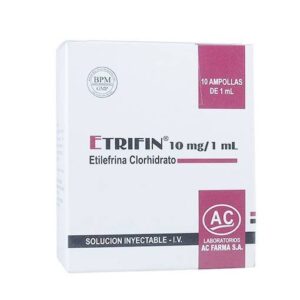 Etrifin Etilefrina 10mg/mL Sol Iny x 10 Amp