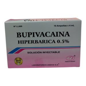 Bupivacaina hiperbarica 0.5% inyectable 4ml - 1 unidad