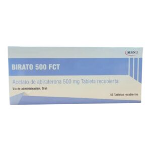 Birato Abiraterona 500mg caja x  56 tabletas
