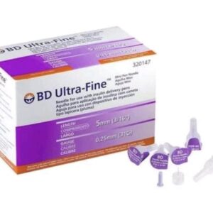 Bd ultra fine aguja 5mm insulina  x 100 unidades