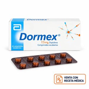 Dormex (zopiclona) 7.5mg Cja 20 Comp Rec.