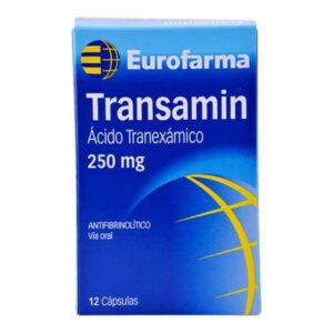 Transamin 250mg (Acido tranexamico) - Caja 12 cápsulas
