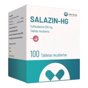 Salazin-Hg sulfasalazina 500mg - Caja x 100 tab.