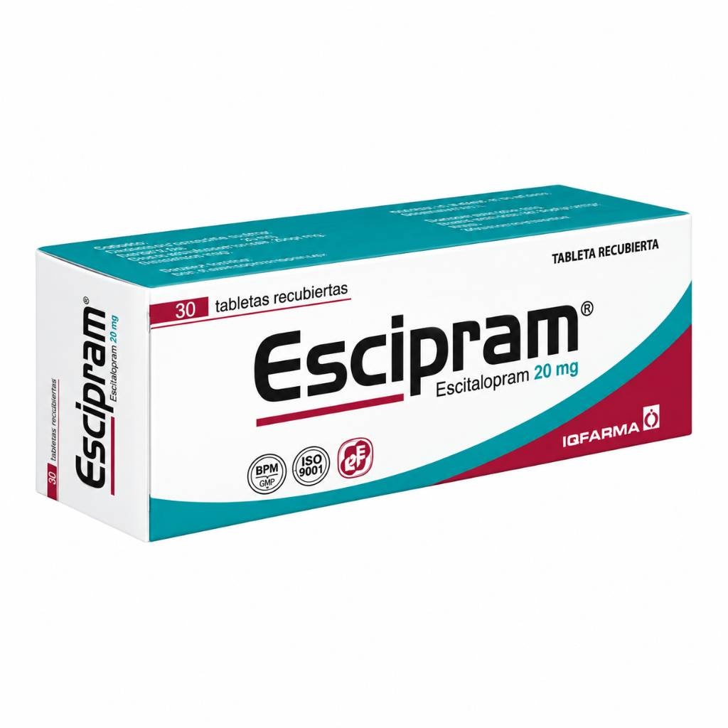 Escipram 20mg escitalopram - Caja x 30