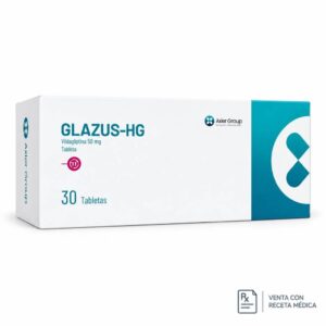 Glazus - Hg vidagliptina 50mg - Caja x 30 tabletas Recubiertas