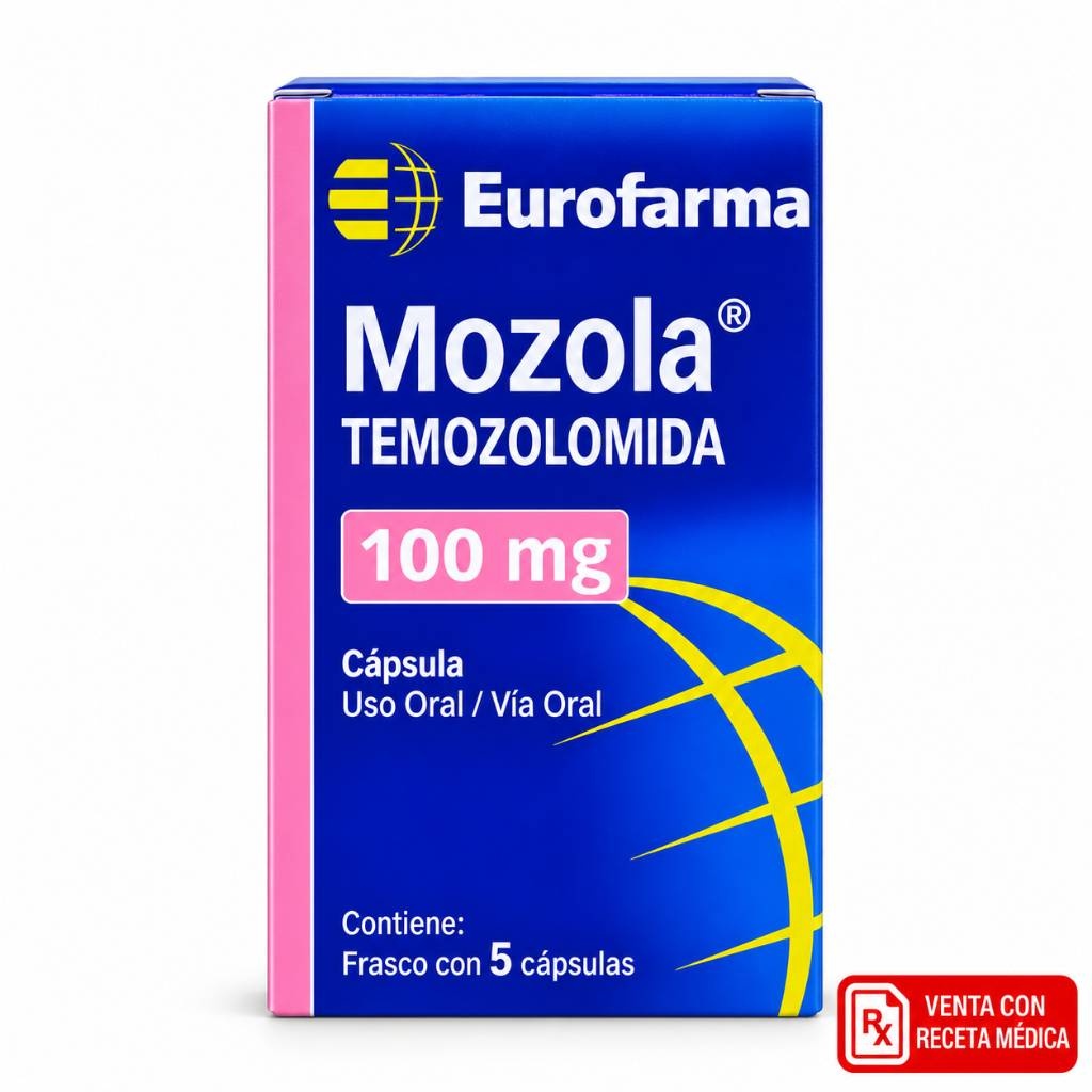 Mozola 100mg Temozolamida - fco x 5 cápsulas.
