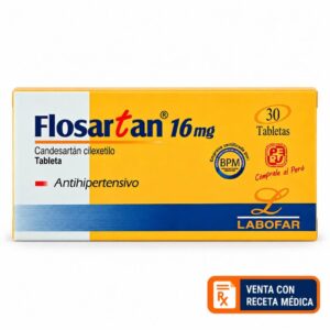 Flosartan 16mg (candesartan) - Caja x 30 tabletas Recubiertas