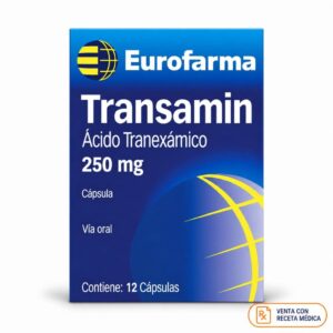 Transamin 250mg (Acido tranexamico) - Caja 12 cápsulas