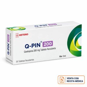 Q-Pin 200 (Quetiapina) - Caja x 30 tab. Recubiertas.