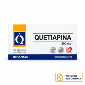 Quetiapina 200mg - Caja x 30 tabletas Recubiertas.