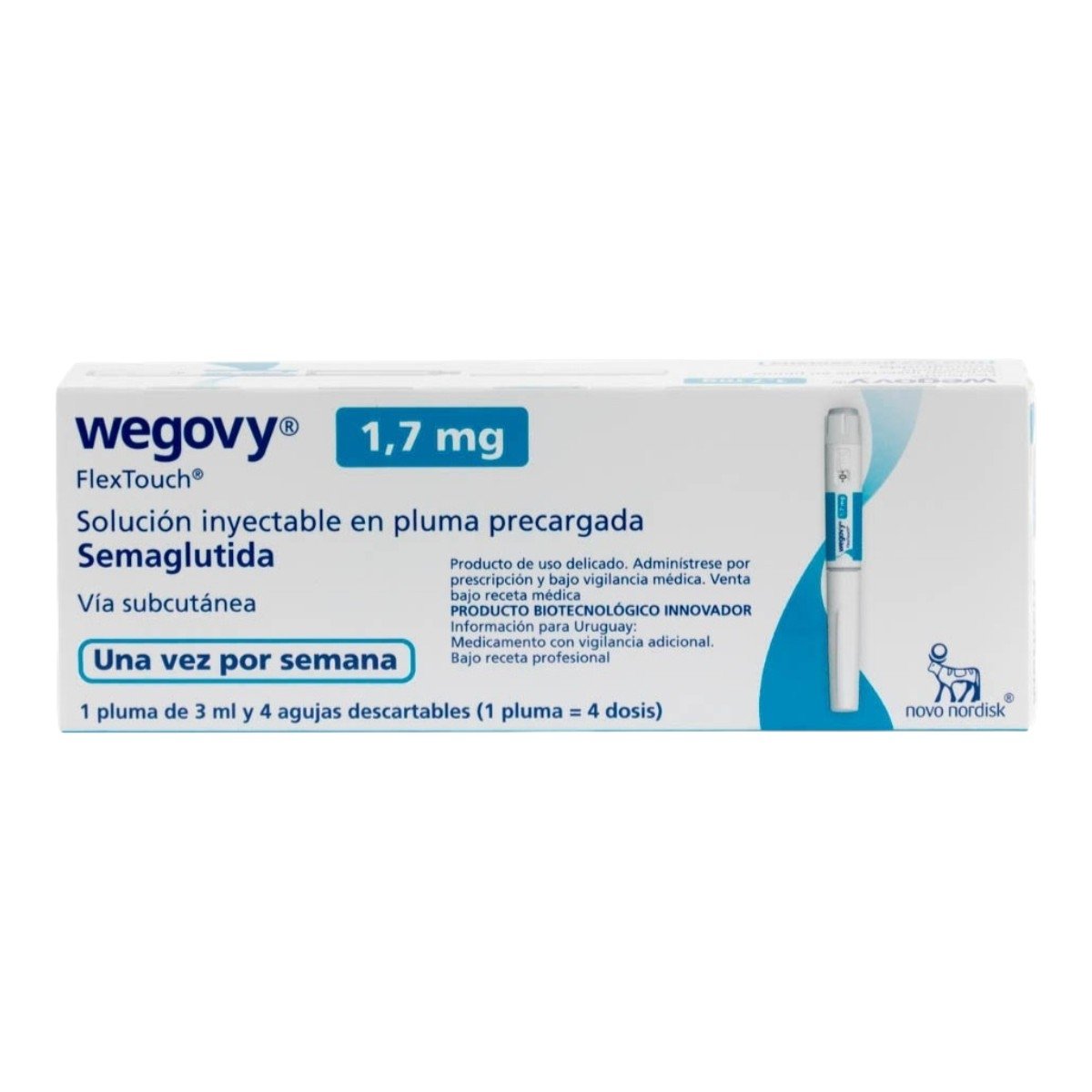 Wegovy semaglutida 1.7mg/3ml - Caja x 1 ampolla