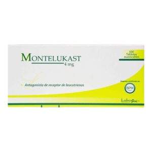 Montelukast 4mg - Caja x 100 tabletas masticables.