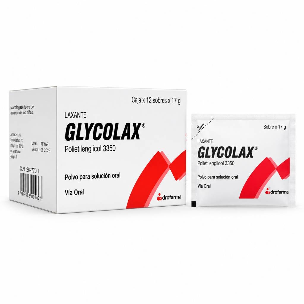 Glycolax sobres polietilenglicol - Caja x 12 sobres 17gr